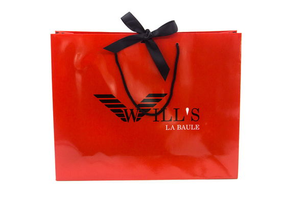 Good price O vermelho personalizou os sacos de papel, sacos de papel feitos sob encomenda com o logotipo personalizado on-line