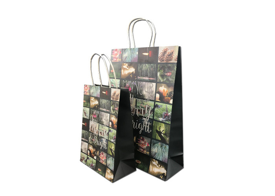 Good price O Natal luxuoso decorativo que empacota, gosta de sacos de compras de papel impressos on-line