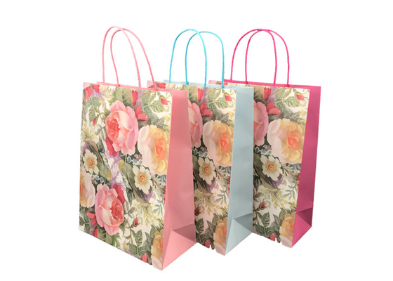Good price Projeto de papel relativo à promoção sustentável excelente do teste padrão de flor dos sacos do presente on-line
