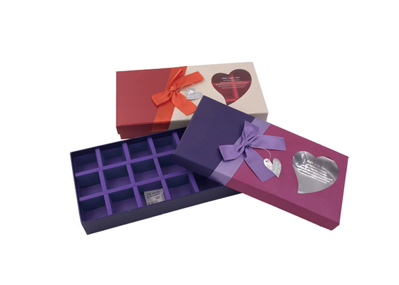 Good price Caixas de apresentação retangulares luxuosas do chocolate com fita e janela on-line